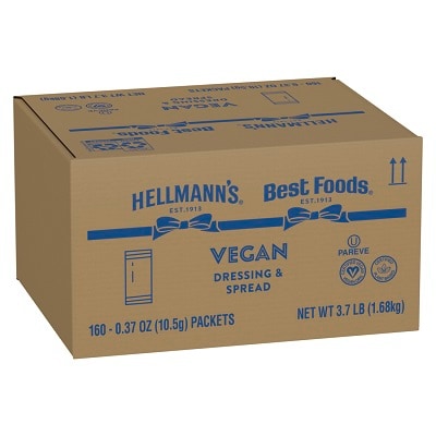 Hellmann's® Vegan Mayonnaise .37oz 160 pack - Hellmann’s® Vegan Mayo is the perfect partner for plant-based dishes your guests crave. Same great taste, plant based.